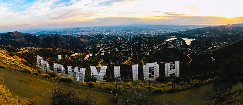 Los Ángeles vista desde el cartel de Hollywood