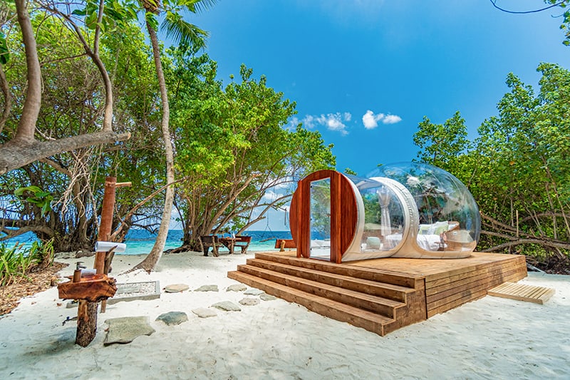 Experiencia Glamping Bubble en Amilla Maldivas