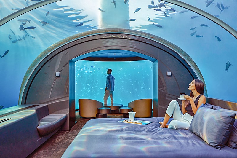 La Suite Muraka submarina en Conrad Maldivas